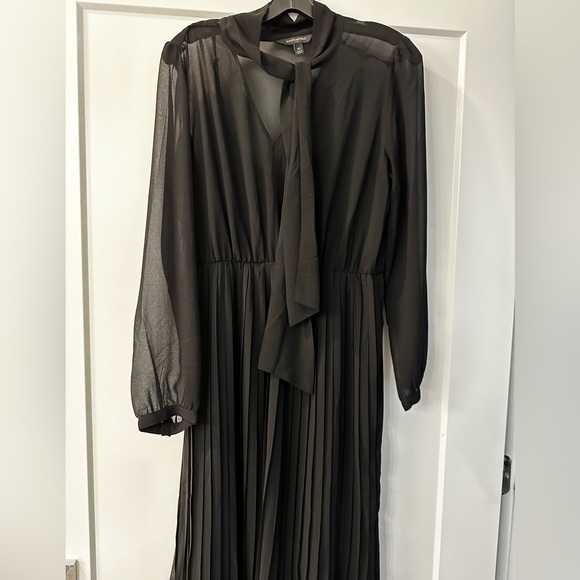 Black sheer dress with under slip - Picture 2 of 6